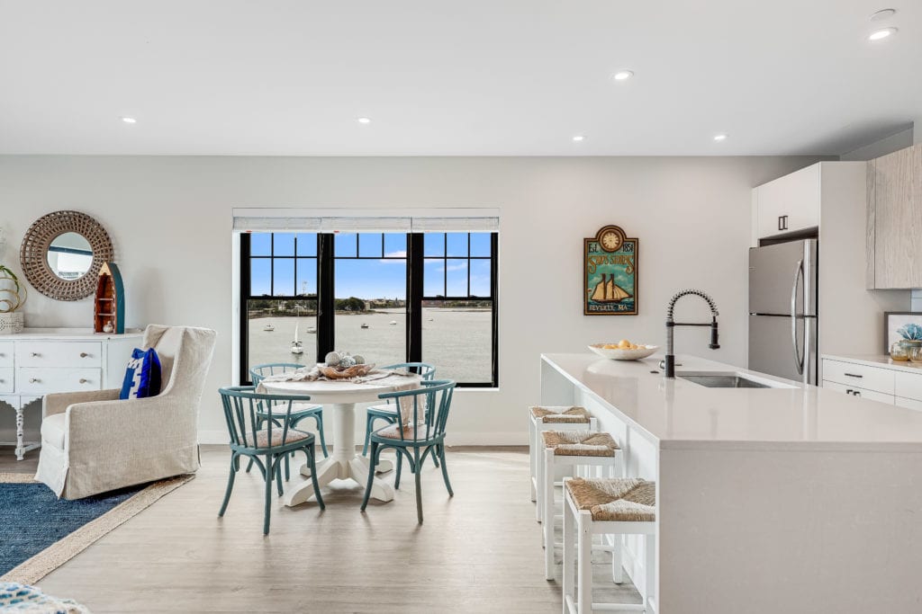 Kitchen/Living Room with water view